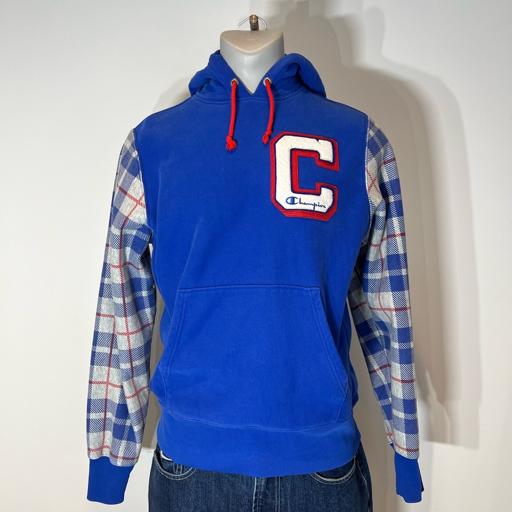 Champion Reverse Weave Pullover Plaid Hoodie